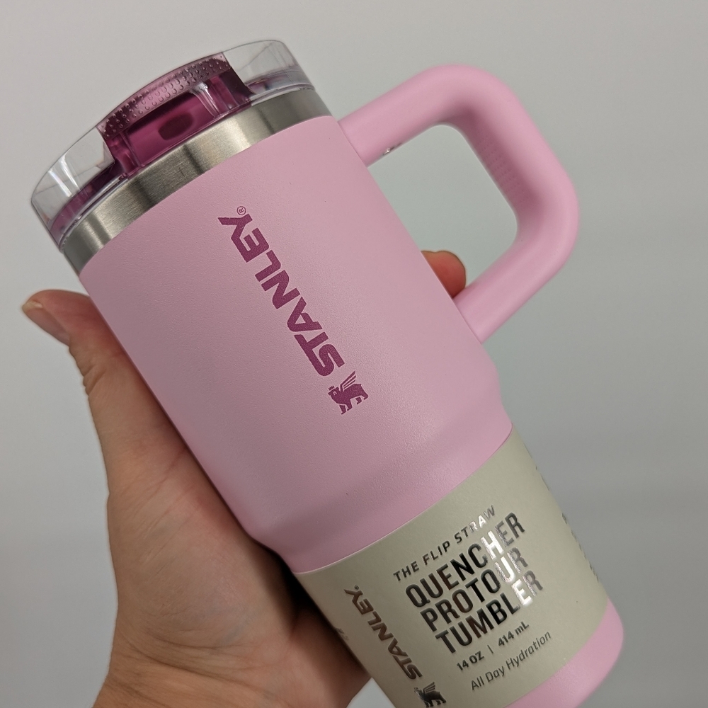 New STANLEY Quencher H2.0 Protour Tumbler cup 14 Oz Cherry 🌸 Blossom